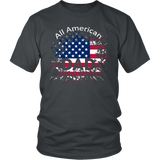 Mens All American Dad American Flag - Father's Day Gift - t shirt tank top hoodie - TEEEVER - District Unisex Shirt / Charcoal / S- T-shirt -TeeEver.com