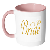 Womens Bride - Bachelorette Party Faux Gold With Ring - MUGS