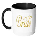 Womens Bride - Bachelorette Party Faux Gold With Ring - MUGS