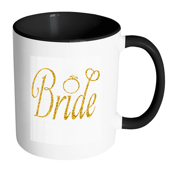 Womens Bride - Bachelorette Party Faux Gold With Ring - MUGS