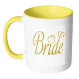 Womens Bride - Bachelorette Party Faux Gold With Ring - MUGS