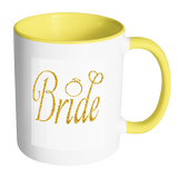 Womens Bride - Bachelorette Party Faux Gold With Ring - MUGS