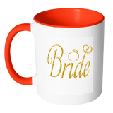 Womens Bride - Bachelorette Party Faux Gold With Ring - MUGS