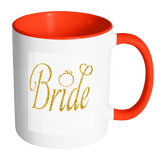 Womens Bride - Bachelorette Party Faux Gold With Ring - MUGS