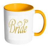 Womens Bride - Bachelorette Party Faux Gold With Ring - MUGS