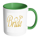 Womens Bride - Bachelorette Party Faux Gold With Ring - MUGS