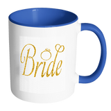 Womens Bride - Bachelorette Party Faux Gold With Ring - MUGS